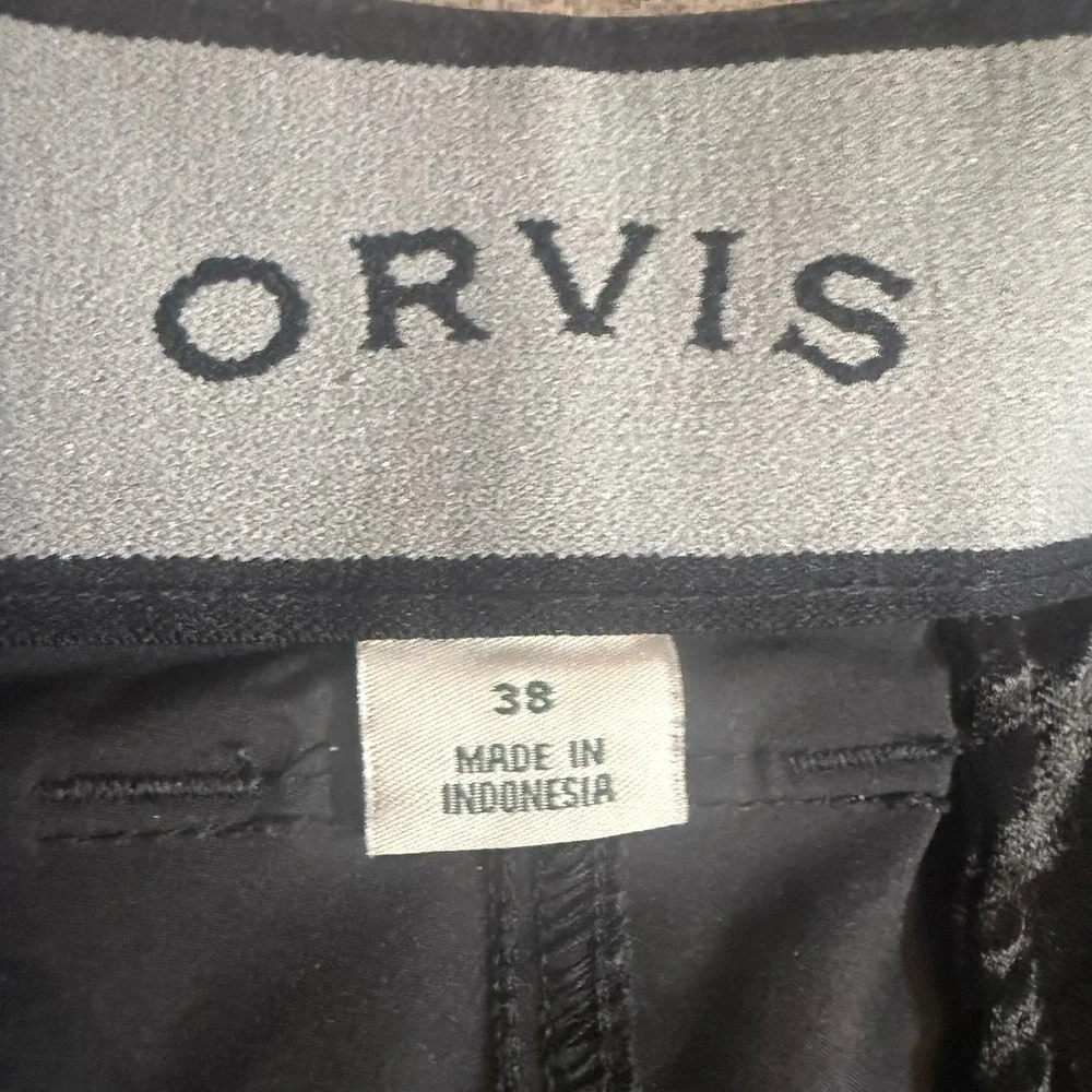 Orvis Cargo Shorts Mens 38 Black Nylon Hiking Fishing Outdoor Utility